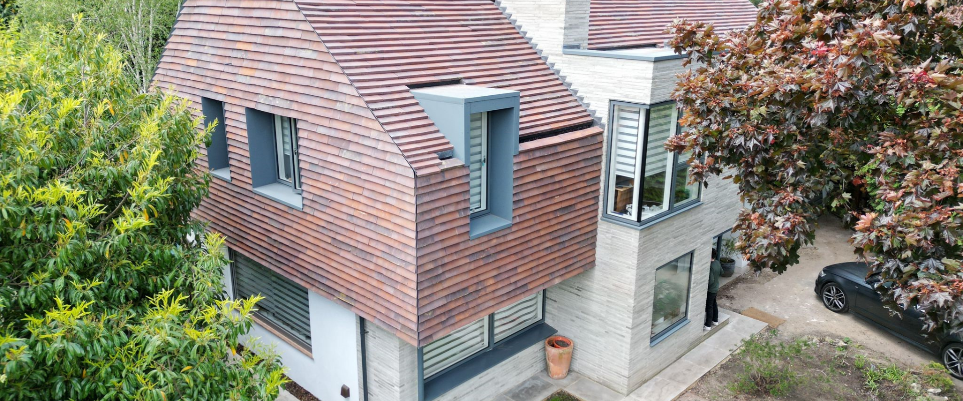 Mapledown featuring Petersen Tegl cladding tile