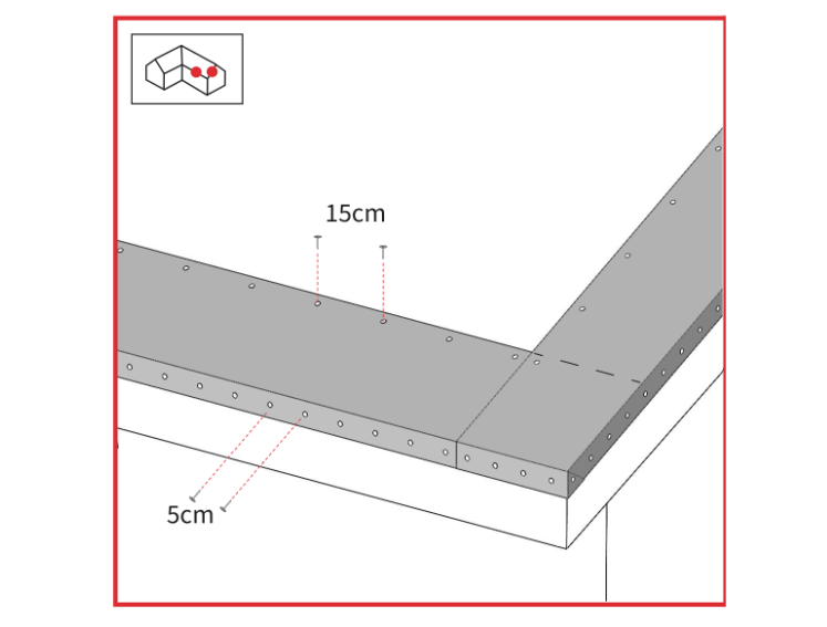 BARDOLINE DETAIL STRIP installation step 1