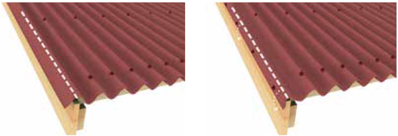 COVERING WITH AN ONDULINE SHEET CORRUGATION