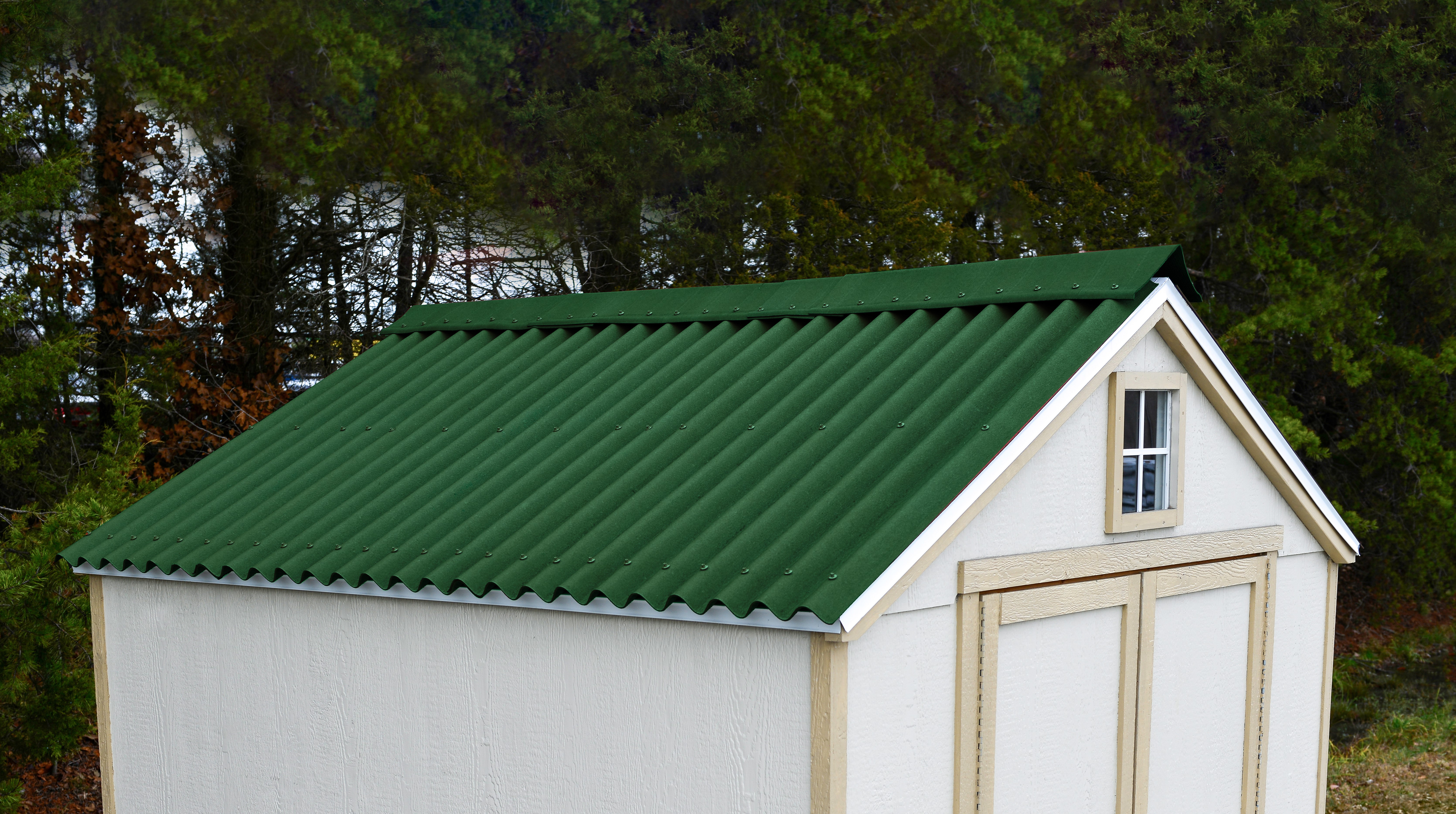 Colourful shed roof