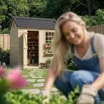 INNOLINE® Anthracite Grey Garden Shed Summer Dog