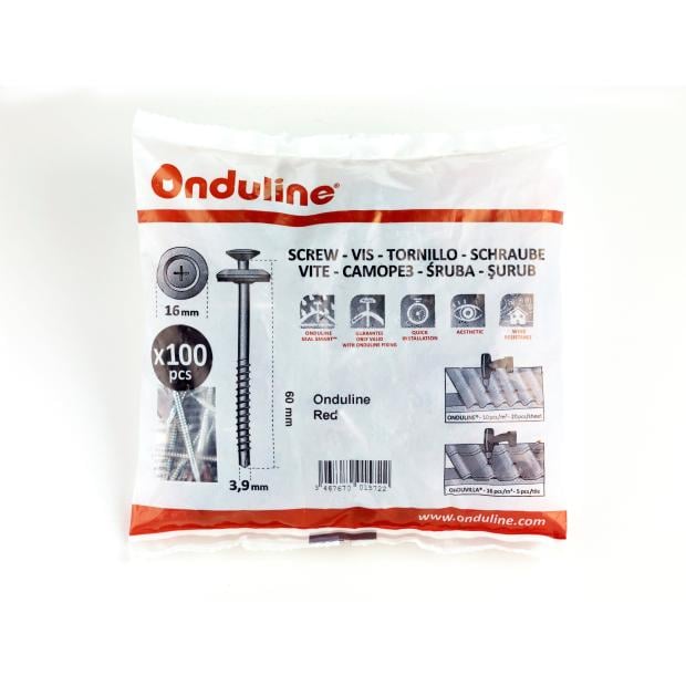 ONDULINE SCREWS Red
