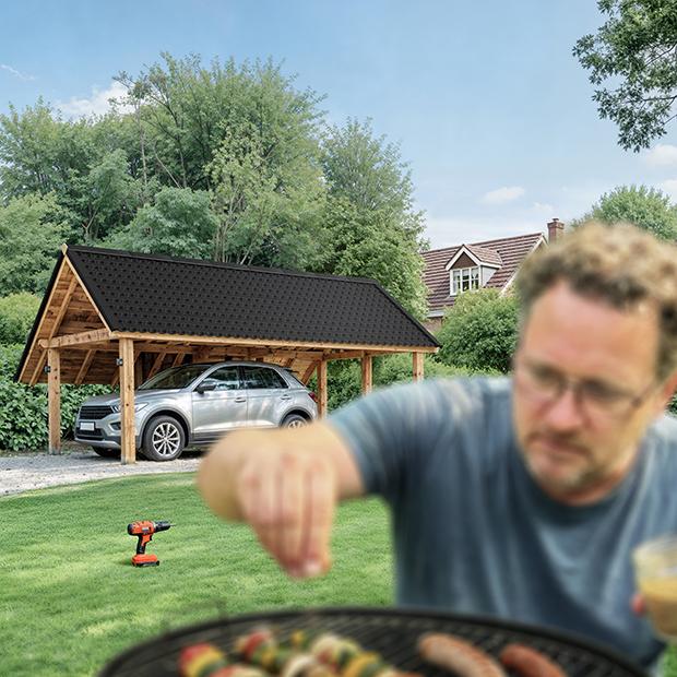 INNOLINE® Black Garage Carport