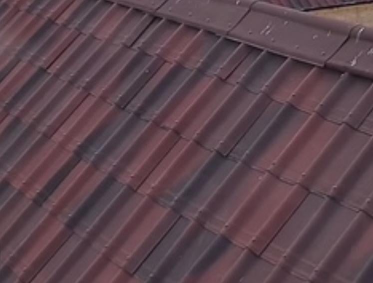 ONDUVILLA tiles in shaded red