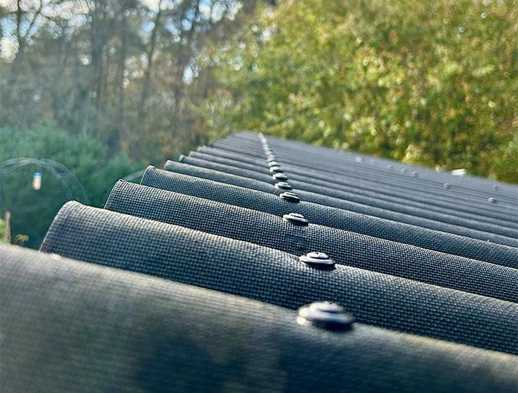 Chicken coop featuring ONDULINE CLASSIC roofing sheets