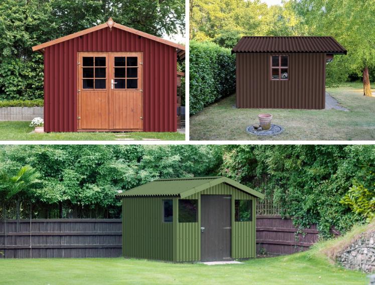 ONDULINE CLASSIC sheets used as cladding on garden shed