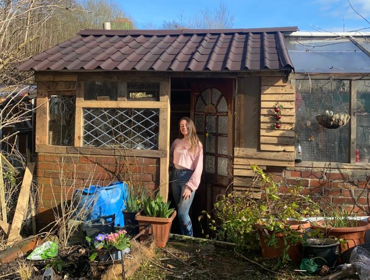 Allotment shed with Onduline roofing sheets