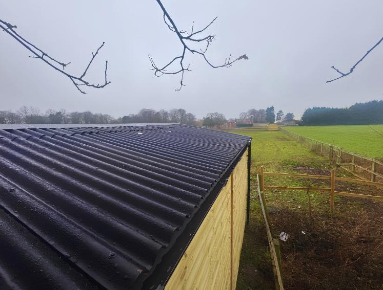 ONDULINE CLASSIC sheets used on horse field shelters