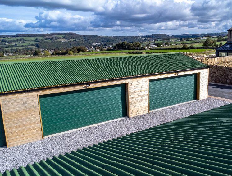 ONDULINE CLASSIC Green on Garage Roofs