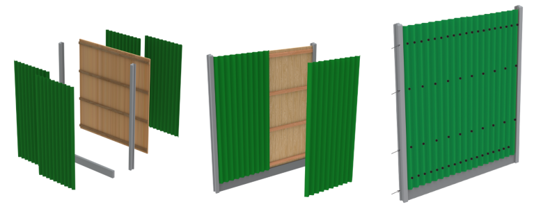 ONDULINE CLASSIC for fences installation