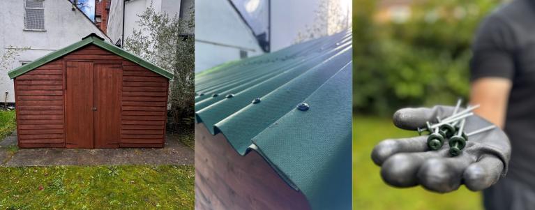 ONDULINE EASYLINE Reroofing garden shed