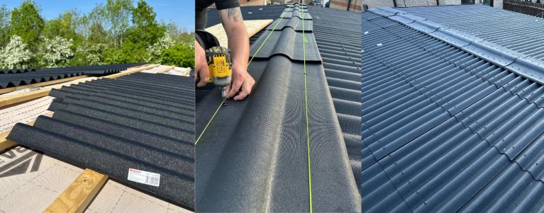Onduline easyline sheets to reroof garage roof