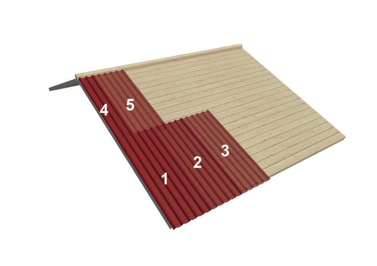 Roof sheets on garden shed roof