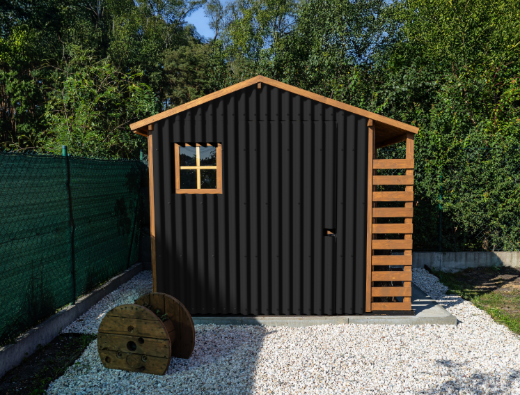 ONDULINE CLASSIC sheets used as cladding on garden shed